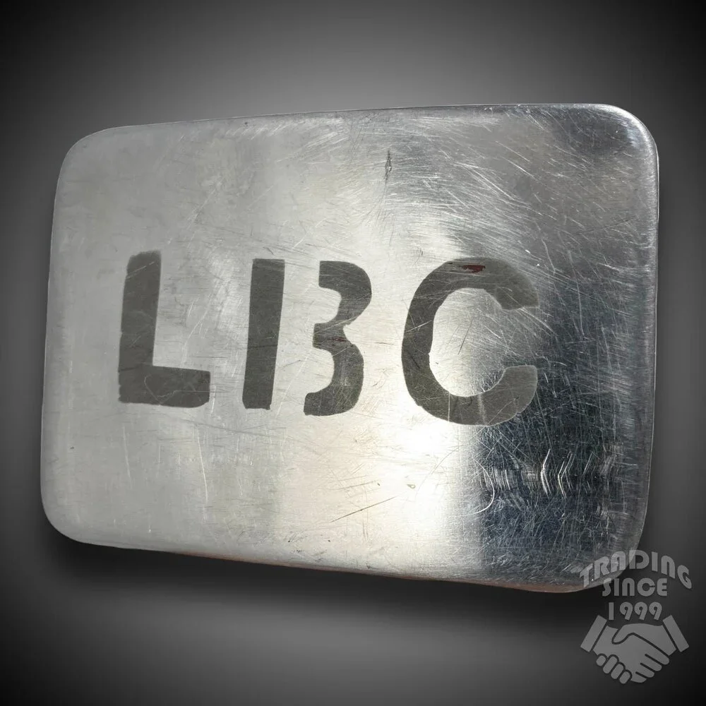Vintage Belt Buckle LBC L 13‎ C Metal Silver Color Gift